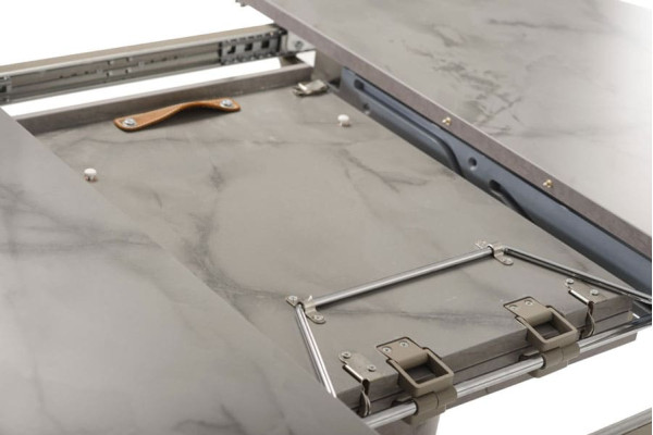 Стіл розкладний обідній Vetro Mebel TML-670 Сірий мармур-6