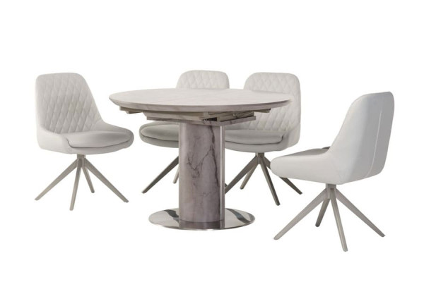 Стіл розкладний обідній Vetro Mebel TML-670 Сірий мармур-13