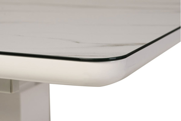 Раскладной обеденный стол Vetro Mebel TM-49 Белый кварц-7