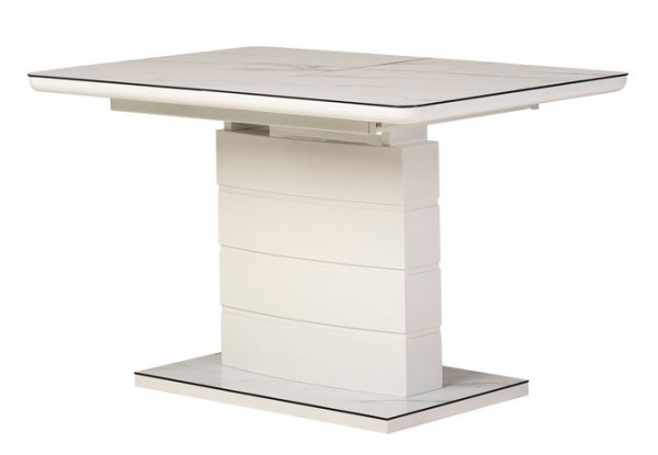 Раскладной обеденный стол Vetro Mebel TM-49 Белый кварц-0
