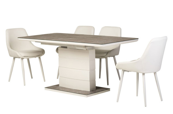 Розкладний обідній стіл Vetro Mebel TM-49 Сірий агат-12