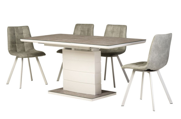 Розкладний обідній стіл Vetro Mebel TM-49 Сірий агат-8