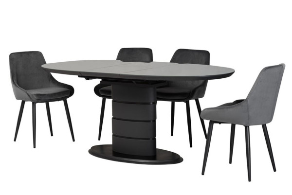 Раскладной обеденный стол Vetro Mebel TM-65 Серый-6