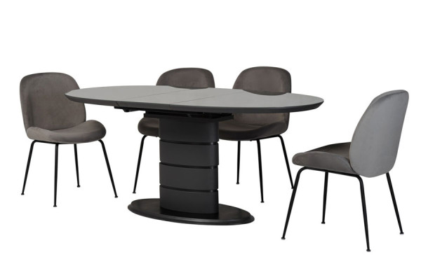 Раскладной обеденный стол Vetro Mebel TM-65 Серый-8