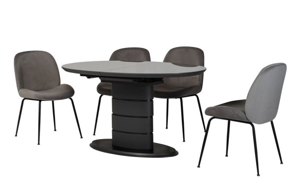 Раскладной обеденный стол Vetro Mebel TM-65 Серый-7