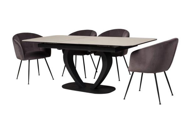 Раскладной обеденный стол Vetro Mebel TML-815 Айс грей-7