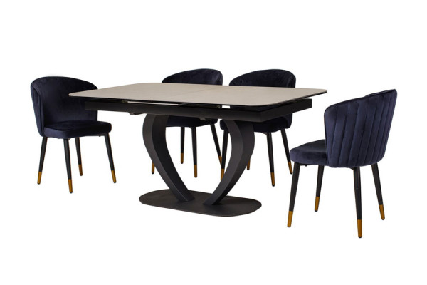 Раскладной обеденный стол Vetro Mebel TML-815 Айс грей-8