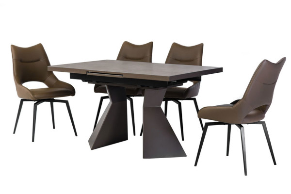 Раскладной обеденный стол Vetro Mebel TML-845 Гриджио латте-8