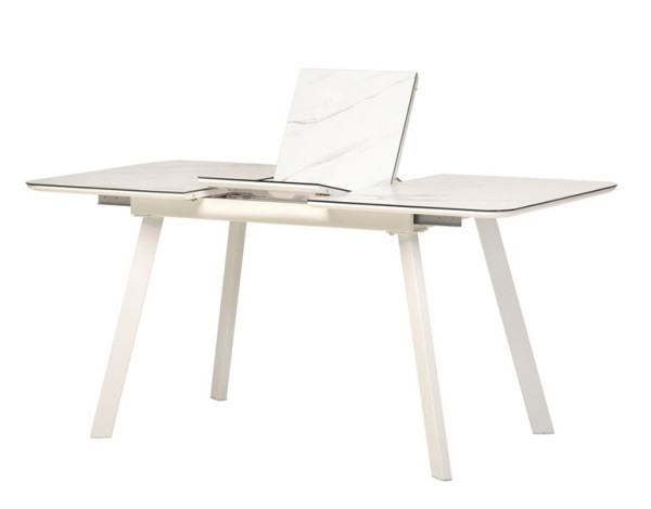 Раскладной обеденный cтол Vetro Mebel TM-171 Белый кварц-7