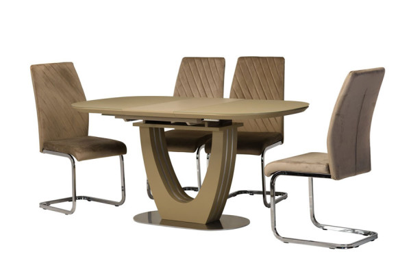 Раскладной обеденный стол Vetro Mebel TML-765-1 Капучино-1