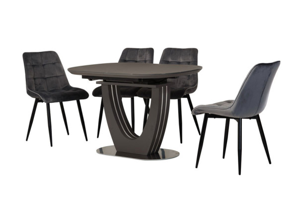 Розкладний обідній стіл Vetro Mebel TML-765-1 Сірий-7