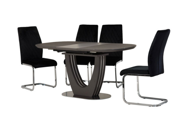 Розкладний обідній стіл Vetro Mebel TML-765-1 Сірий-2