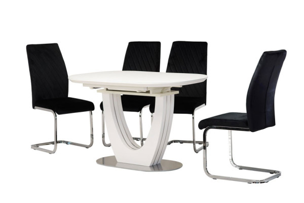 Розкладний обідній стіл Vetro Mebel TML-765-1 Білий-8