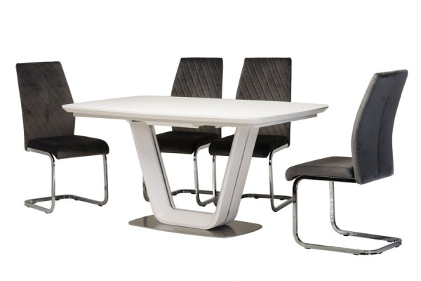 Розкладний обідній стіл Vetro Mebel TML-770 Білий-14