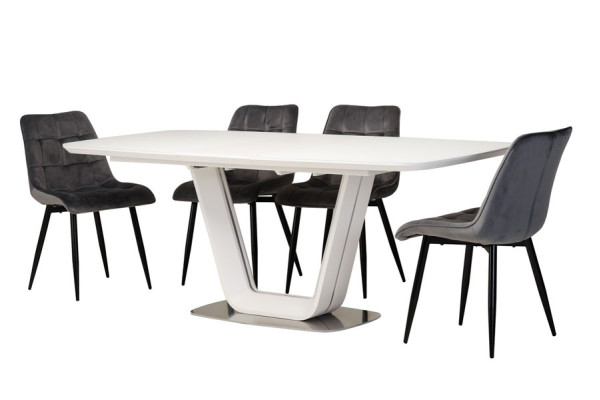 Розкладний обідній стіл Vetro Mebel TML-770 Білий-11