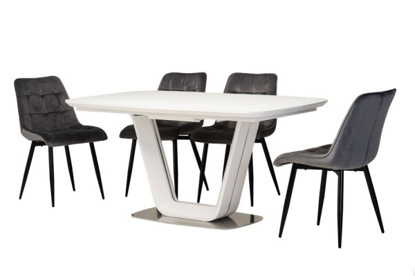 Розкладний обідній стіл Vetro Mebel TML-770 Білий-10