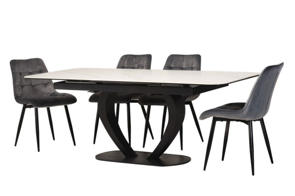 Раскладной обеденный стол Vetro Mebel TML-815 Белый-12