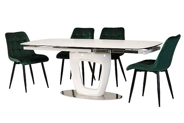 Раскладной обеденный стол Vetro Mebel TML-825 Белый-6