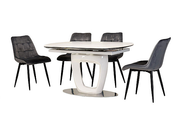 Раскладной обеденный стол Vetro Mebel TML-825 Белый-2