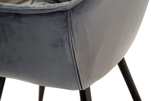 Стілець крісло Vetro Mebel M-65 Сірий велюр-9