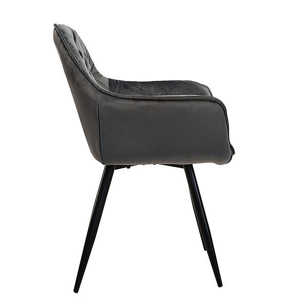 Стілець крісло Vetro Mebel M-65 Сірий велюр-4