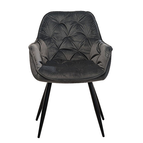 Стілець крісло Vetro Mebel M-65 Сірий велюр-3