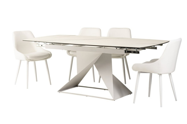 Стол раскладной обеденный Vetro Mebel TML-820 Белый-11