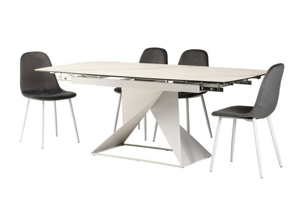 Стол раскладной обеденный Vetro Mebel TML-820 Белый-15