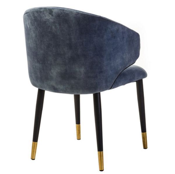 Стул кресло Vetro Mebel M-37 Синий жемчуг велюр-3