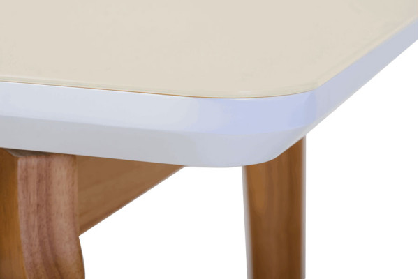 Розкладний обідній стіл Vetro Mebel TM-72 Матовий білий-3