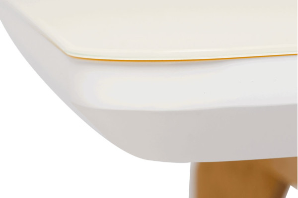 Розкладний обідній стіл Vetro Mebel TM-72 Матовий білий-4