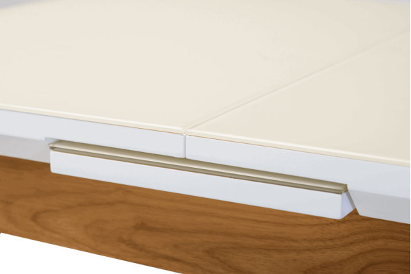 Розкладний обідній стіл Vetro Mebel TM-72 Матовий білий-7