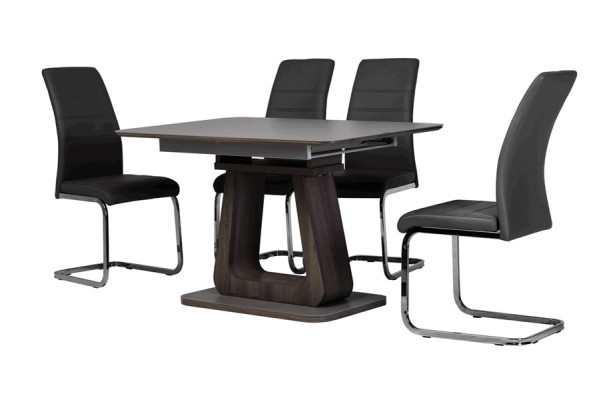 Розкладний обідній стіл Vetro Mebel TML-521-1 Матовий сірий-3