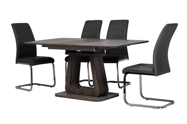 Розкладний обідній стіл Vetro Mebel TML-521-1 Матовий сірий-4