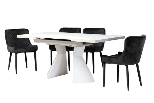 Розкладний обідній стіл Vetro Mebel TML-545 Білий-3