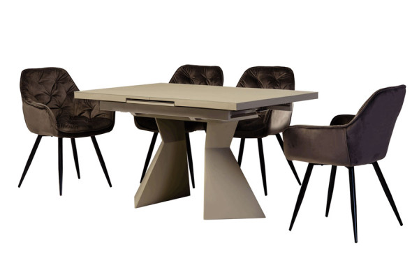 Раскладной обеденный стол Vetro Mebel TML-545 Капучино-11