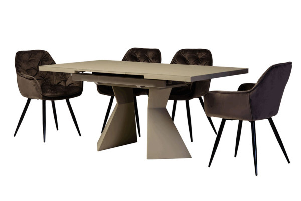 Раскладной обеденный стол Vetro Mebel TML-545 Капучино-10