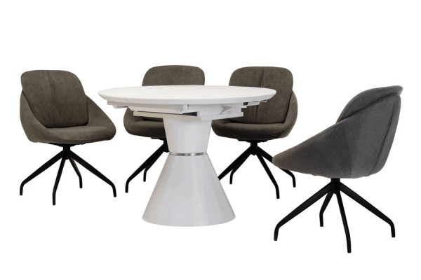 Раскладной обеденный стол Vetro Mebel TML-651 Белый-13