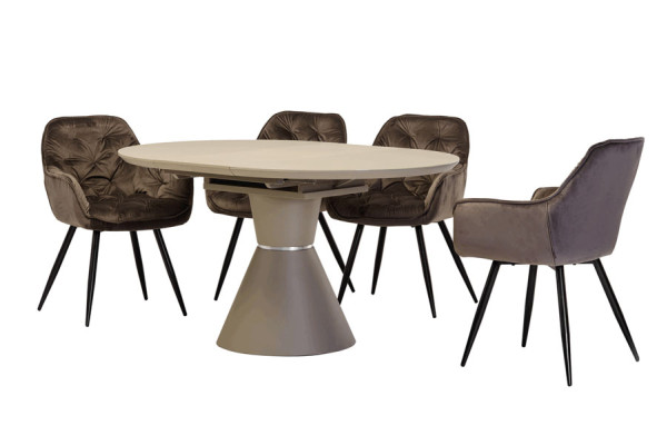 Раскладной обеденный стол Vetro Mebel TML-651 Капучино-9