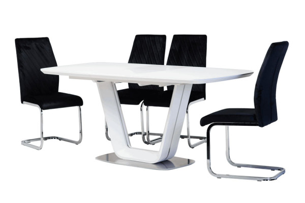 Розкладний обідній стіл Vetro Mebel TML-770-1 Білий-10