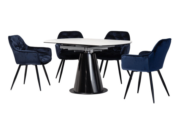 Раскладной обеденный стол Vetro Mebel TML-830 Белый-13