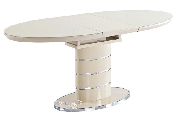 Стол раскладной Bellini Луна Ваниль лак стекло-2
