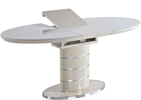 Стол раскладной Bellini Луна Ваниль лак стекло-1