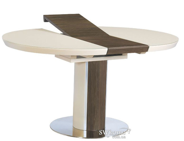 Стол раскладной Bellini Найс Бежевывй - орех стекло-0