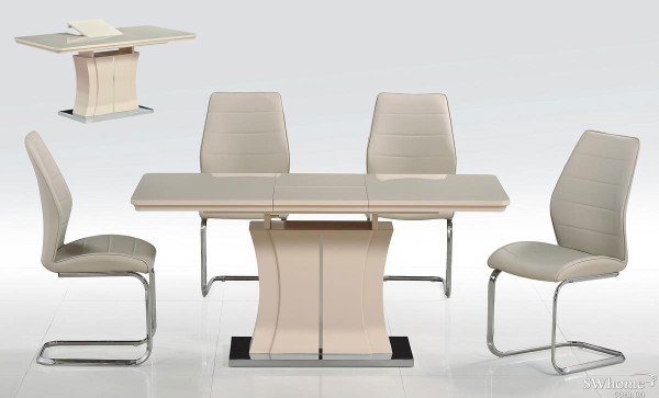 Стол раскладной Bellini Рейнбоу Ваниль лак-2