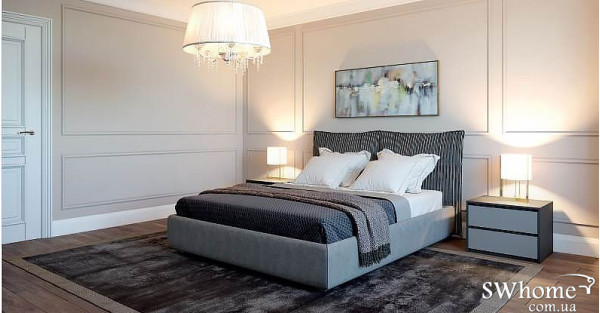 Двоспальне ліжко Embawood Меланж Сіра Двоспальне ліжко Embawood Меланж Сіра-0