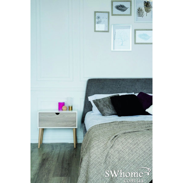 Тумба нічна Embawood Грей Біла-1