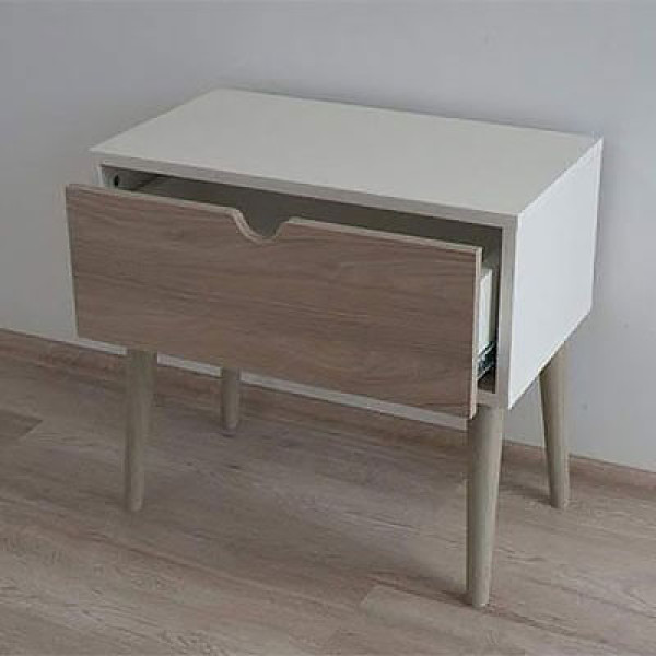 Тумба нічна Embawood Грей Біла-2