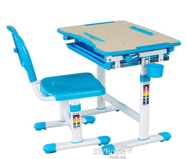 Комплект FunDesk Парта та стілець-трансформери Bambino Blue-9