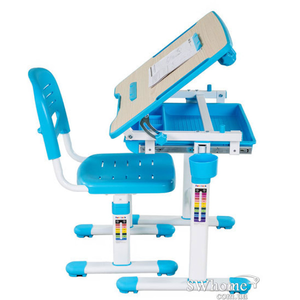 Комплект FunDesk Парта та стілець-трансформери Bambino Blue-5
